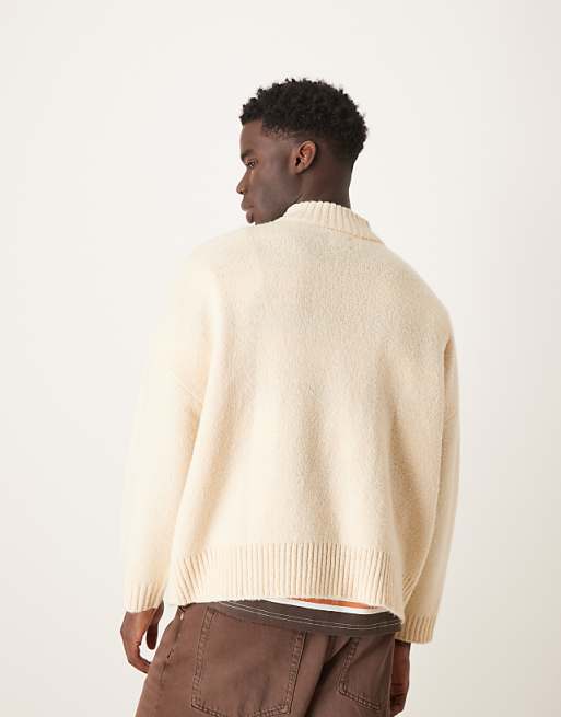 ASOS DESIGN super oversized boxy fit brushed knitted quarter ASOS DESIGN super oversized boxy fit brushed knitted quarter