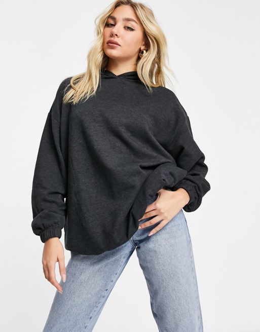 ASOS DESIGN super oversized sweatshirt in grey marl