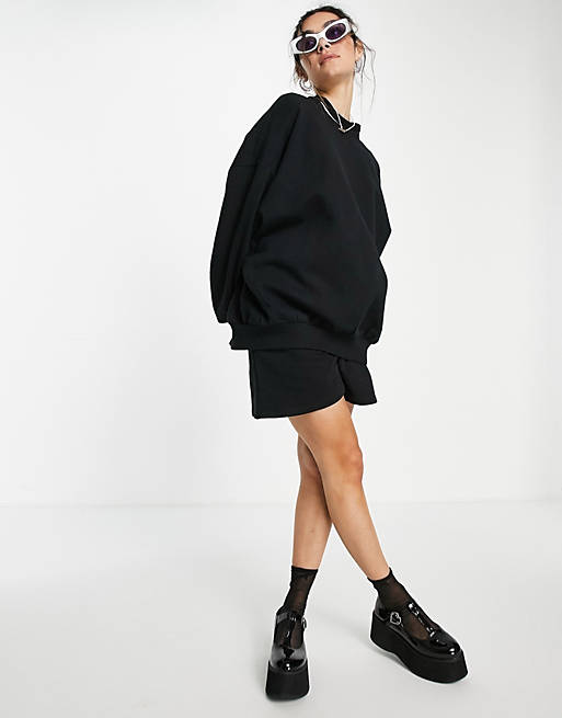 Hoodies & Sweatshirts super oversized cocoon sweatshirt with seam detail in black 