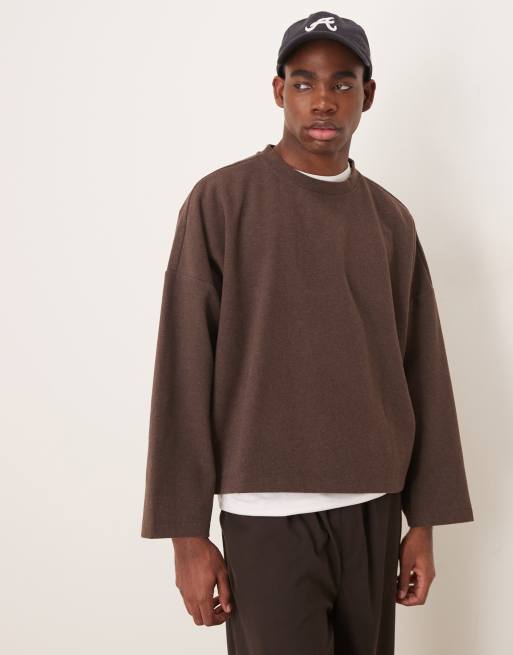 ASOS DESIGN super oversized cropped long sleeve T-shirt in