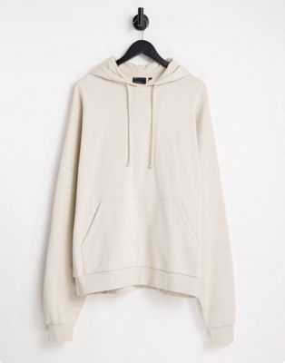 ASOS DESIGN super oversized hoodie in beige