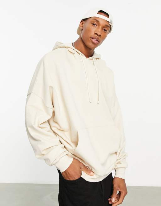 Beige oversized hoodie mens new arrivals