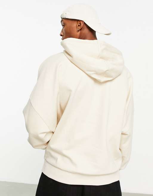 ASOS Design Oversized Hoodie with Los Angeles Graphic in cream-White