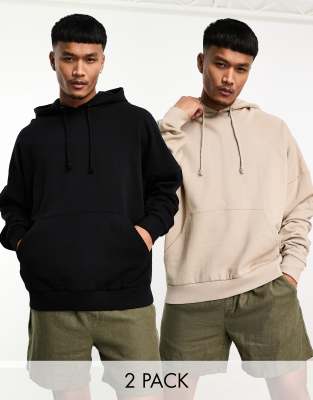 Asos plain black hoodie hot sale