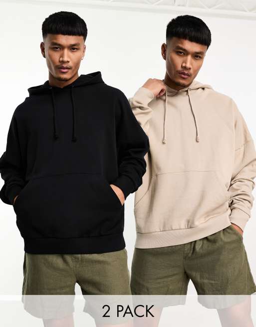 ASOS DESIGN super oversized hoodie in dark brown