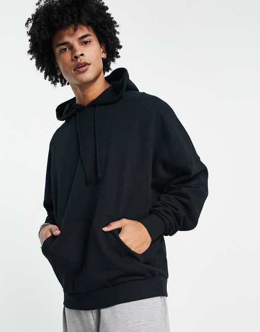 ASOS DESIGN super oversized hoodie in black