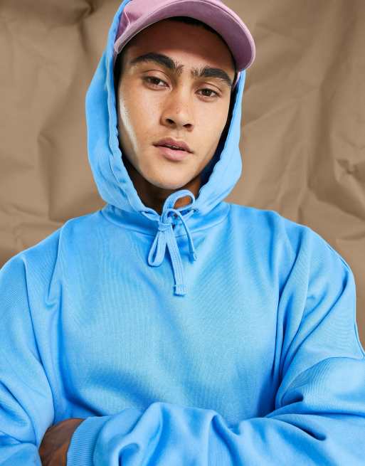 Blue oversized hoodie online mens