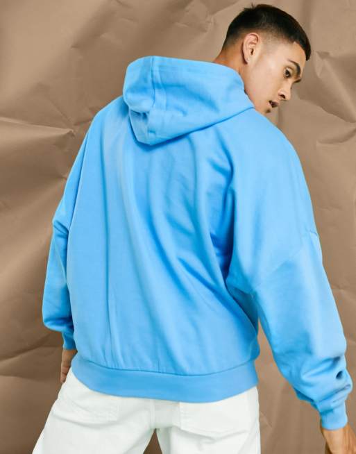 ASOS DESIGN super oversized hoodie in bright blue