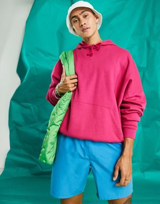 ASOS DESIGN super oversized hoodie in bright pink