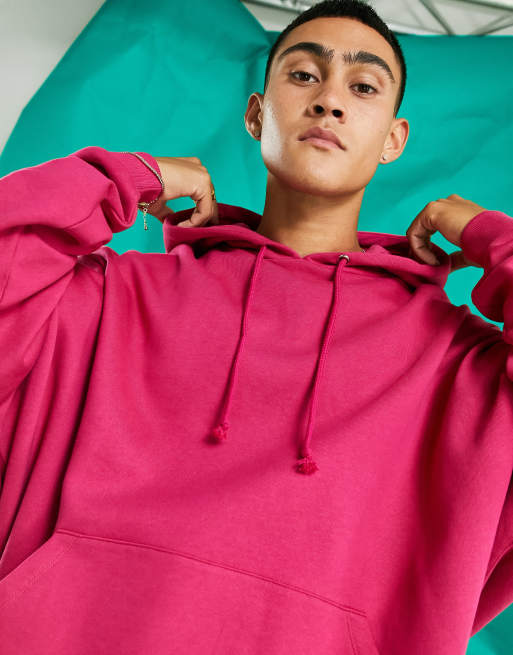 ASOS DESIGN super oversized hoodie in bright pink | ASOS