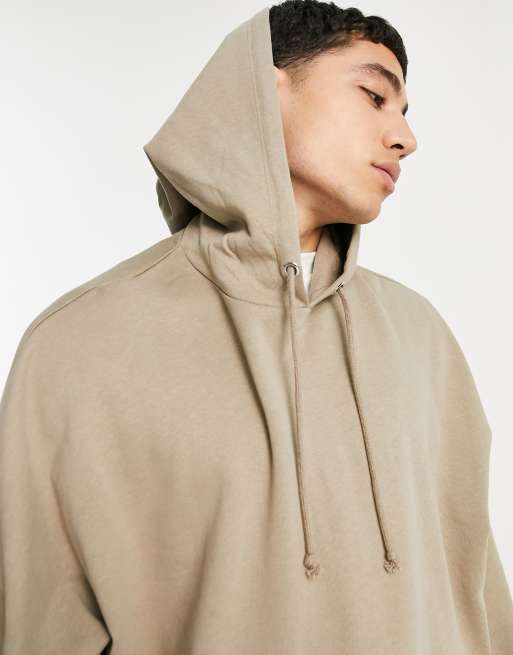 ASOS DESIGN oversized hoodie in beige