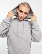 ASOS DESIGN oversized hoodie in gray marl