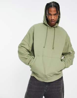 ASOS DESIGN super oversized hoodie in oil green | ASOS