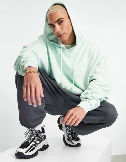 ASOS DESIGN super oversized hoodie in pastel green