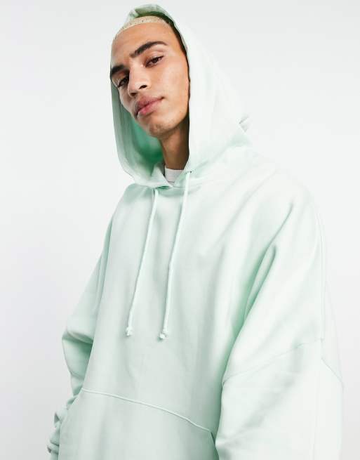 ASOS DESIGN super oversized hoodie in pastel green