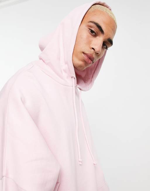 ASOS DESIGN super oversized hoodie in pastel pink