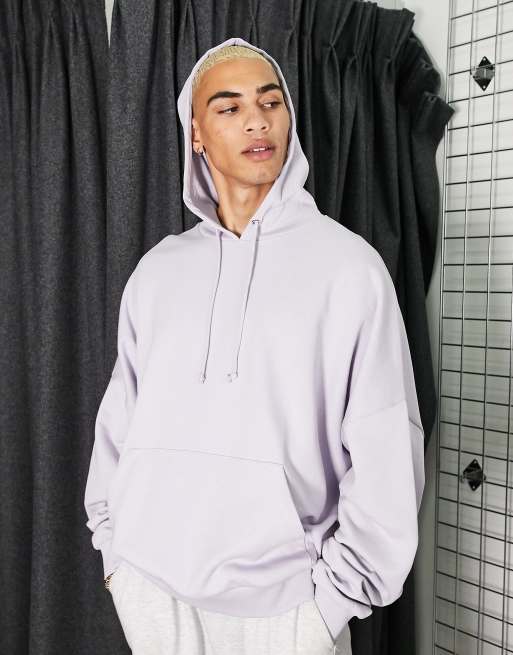 ASOS DESIGN super oversized hoodie in washed lilac ASOS