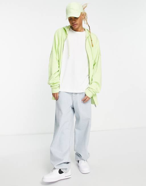 ASOS DESIGN super oversized hoodie in washed neon green ASOS