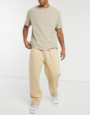 oversized beige joggers