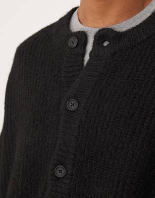 トップス ALMOSTBLACK OVERSIZE KNIT CARDIGAN ALMOSTBLACK OVERSIZE KNIT CARDIGAN