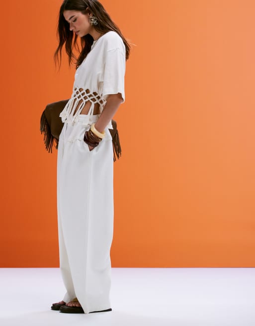 ASOS DESIGN super oversized laundered pants with seam