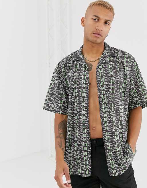 ASOS DESIGN super oversized short sleeve shirt in 90s retro print | ASOS