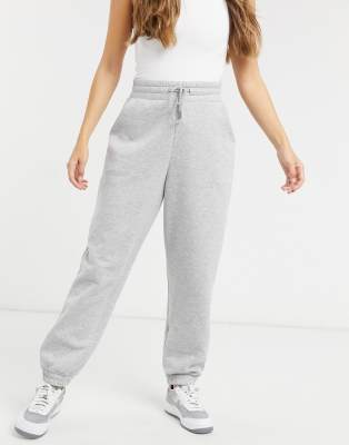 ASOS DESIGN tapered sweatpants in gray marl