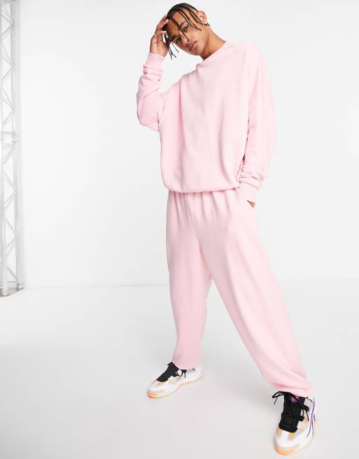 Pink Oversized Sweatpants, Pink Sweatpants Women