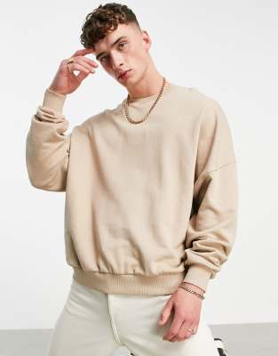 Oversized Sweatshirt - Beige - Ladies