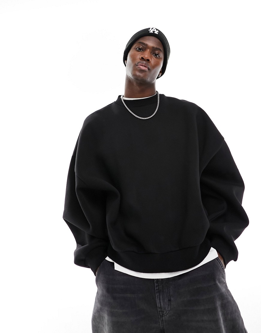 ASOS DESIGN super oversized sweatshirt in black