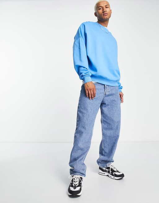 ASOS DESIGN super oversized sweatshirt in bright blue | ASOS