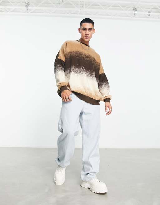 ASOS DESIGN super oversized sweatshirt in light brown