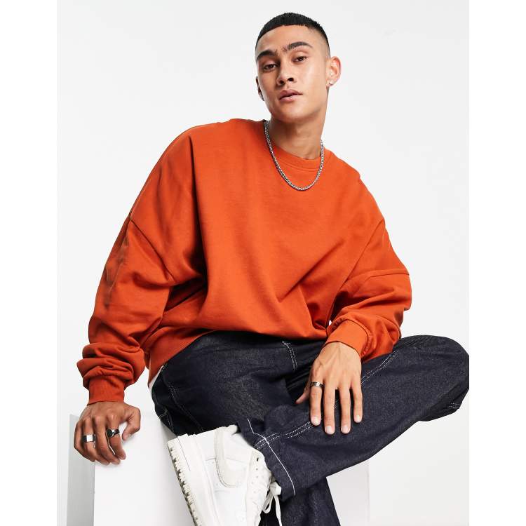 ASOS DESIGN super oversized sweatshirt in clay red | ASOS