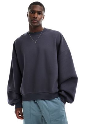 Asos Design Super Oversized Sweatshirt In Gray