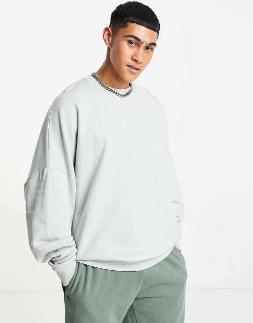 ASOS DESIGN super oversized sweatshirt in grey | ASOS