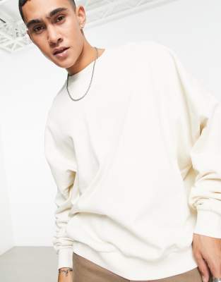 ASOS DESIGN super oversized sweatshirt in light brown