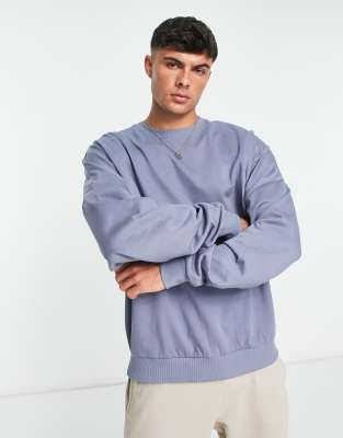 ASOS DESIGN super oversized sweatshirt in pastel blue