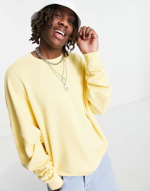 Yellow discount oversized sweatshirt