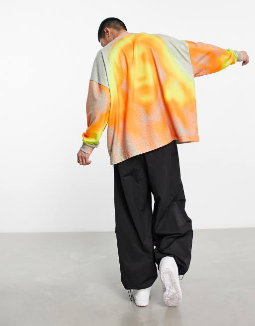 ASOS DESIGN super oversized sweatshirt with all-over heatmap print