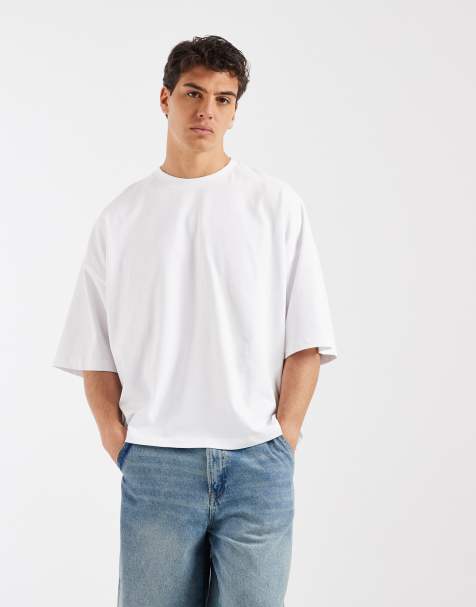 ASOS DESIGN - Super-oversized T-shirt i kraftigt, hvidt stof - view 1