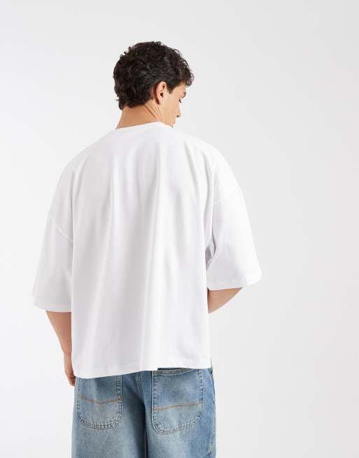 ASOS DESIGN - Super-oversized T-shirt i kraftigt, hvidt stof  , 5 af 5