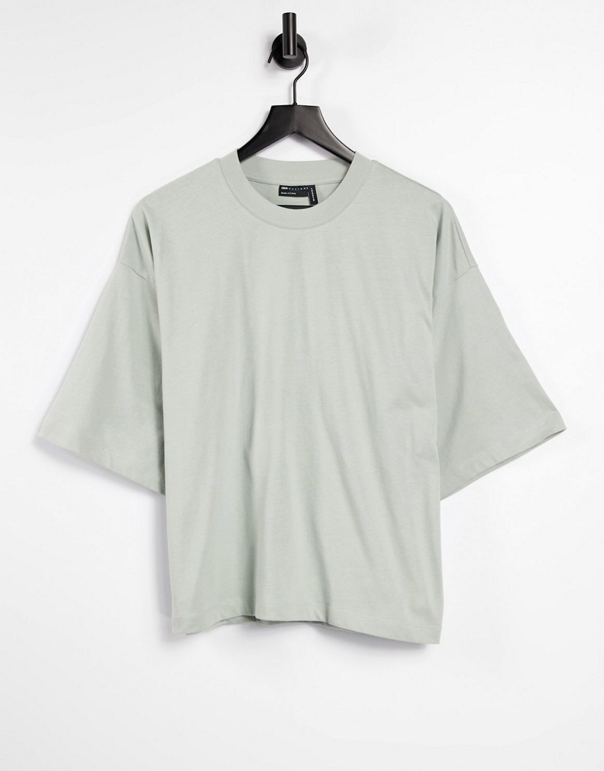 ASOS DESIGN super oversized t-shirt in sage-Neutral