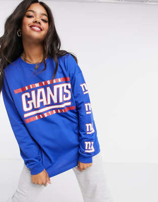 Asos Design Super Oversized T-shirt With New York Giants License