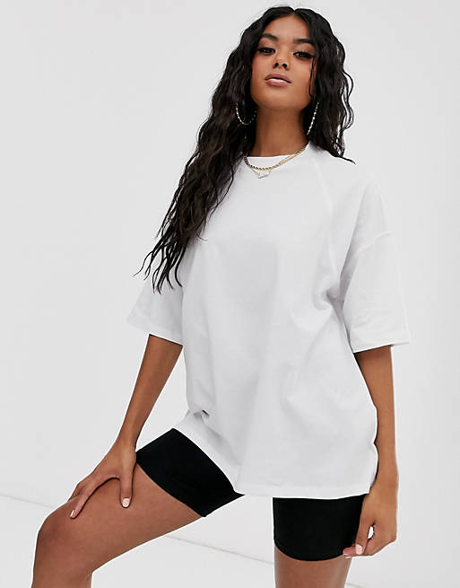 ASOS DESIGN super oversized t-shirt with seam detail in white | ASOS