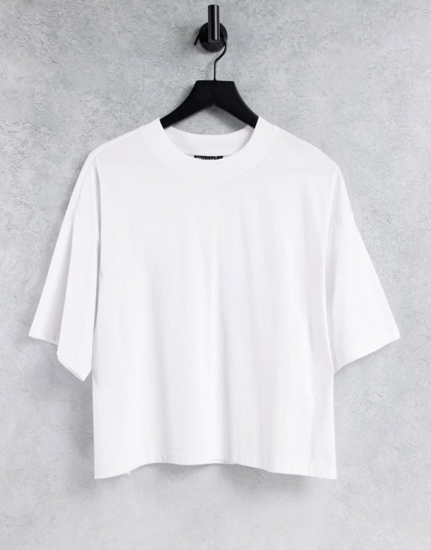 ASOS DESIGN super oversized T-shirt with side slits in white