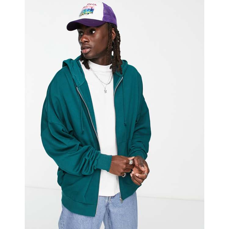 Teal hot sale zipper hoodie