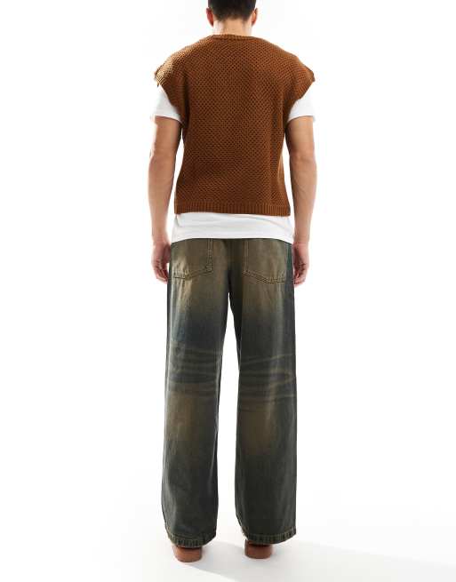 ASOS DESIGN - Super-posede mørkeblå jeans med vintage-toning, 2 af 5