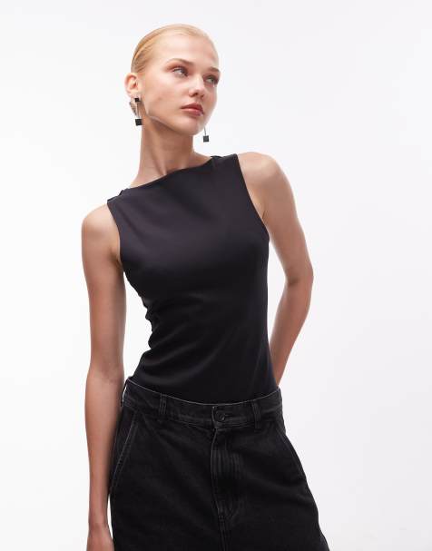 ASOS DESIGN - Super Sculpting - Body nero con scollo a barchetta - view 1
