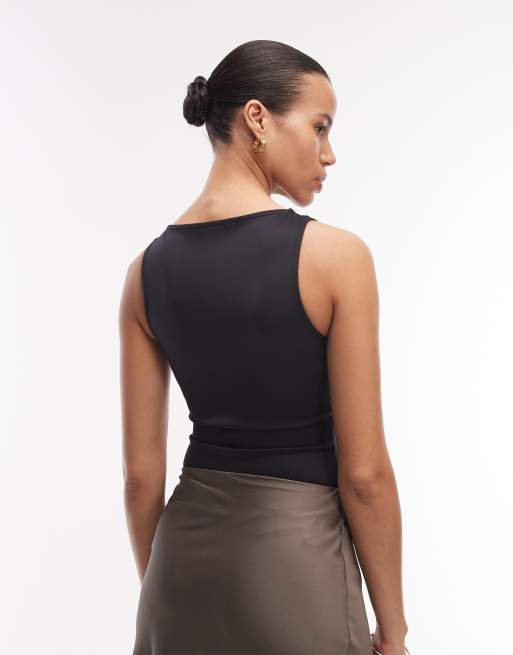 ASOS DESIGN - Super Sculpting - Body nero con scollo a barchetta , 4 di 4