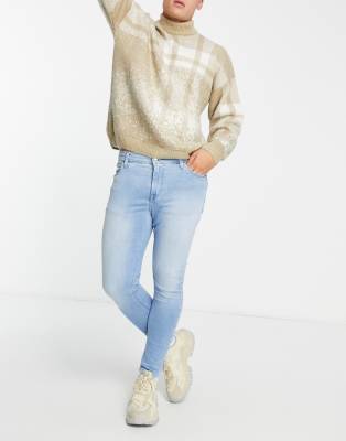 light blue ankle grazer jeans